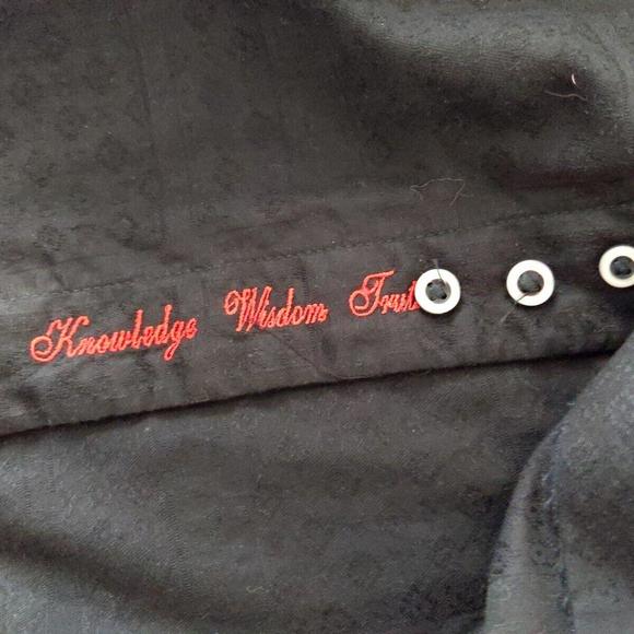 Robert Graham BLACK Long Sleeve Shirt Size MED Button-Up - Picture 4 of 7